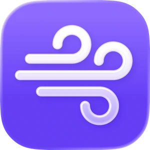 The Paku logo, an icon that represents wind
